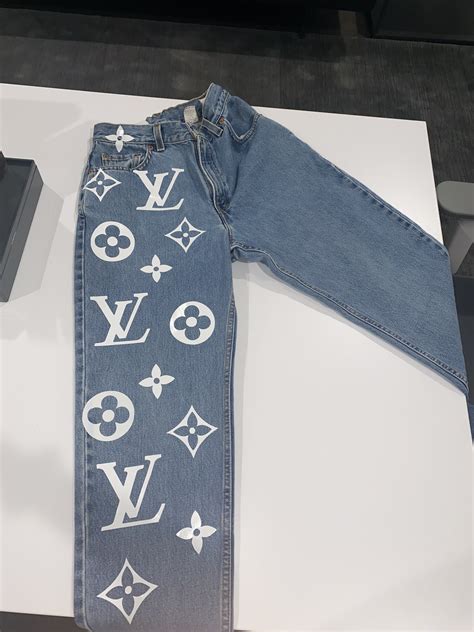 custom lv pants|lv denim pants.